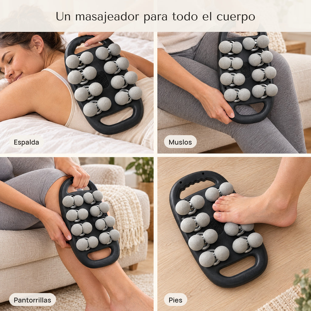 Masajeador Kalma Body en espalda, muslos, pantorrillas y pies